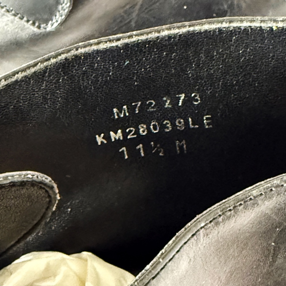 Vintage Kenneth Cole Monk Strap Studded Black Leather Ankle Boots Size 11.5 - Picture 2 of 11